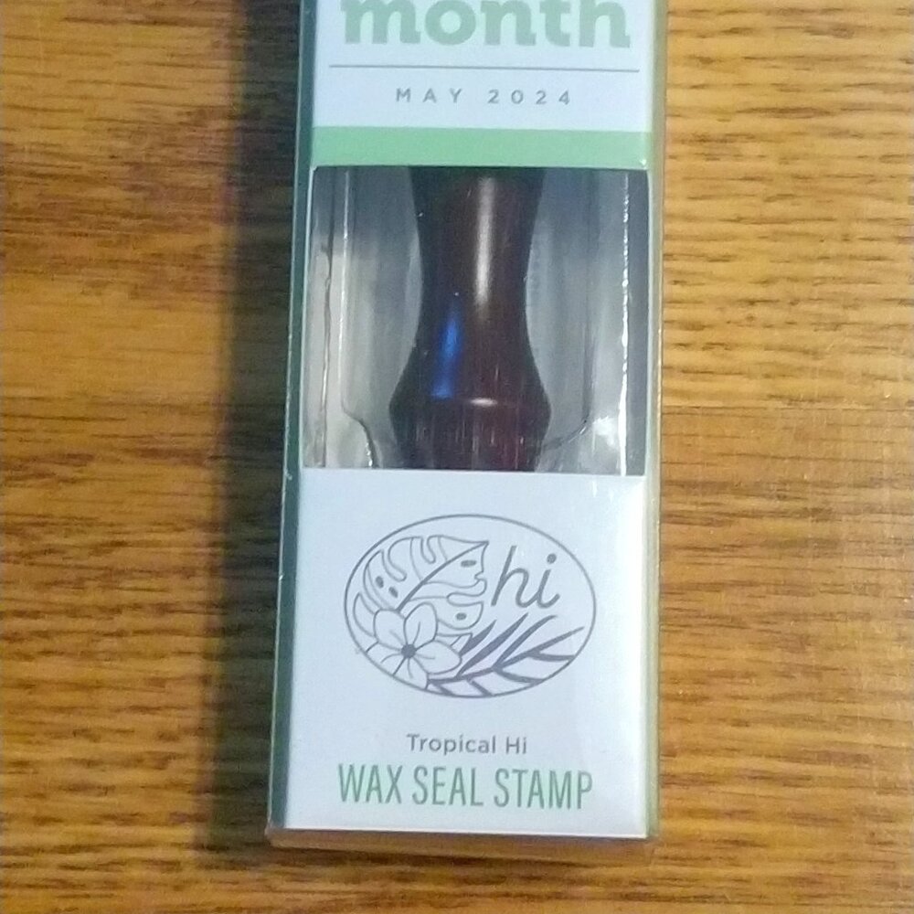 Spellbinders Wax Seal Stamp & a bag of wax - Tropical Hi